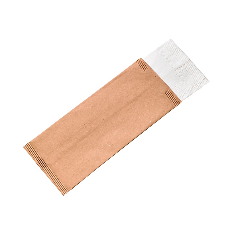 Picture of Packnwood 210CVPOCB 4.3 x 10 in. Cutlery Paper Bag with White Napkin, Beige