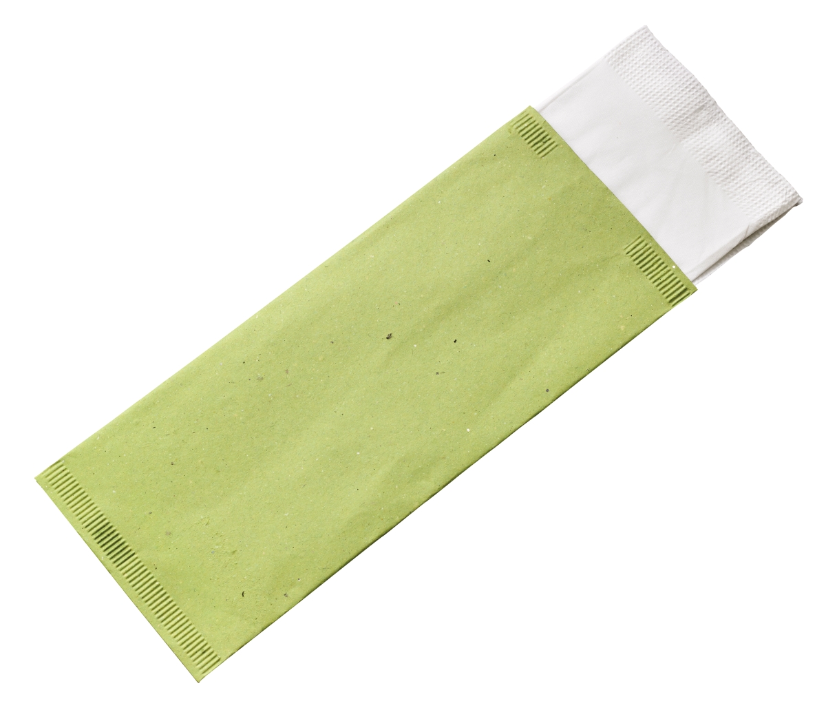 Picture of Packnwood 210CVPOCV 4.3 x 10 in. Cutlery Paper Bag with White Napkin, Green