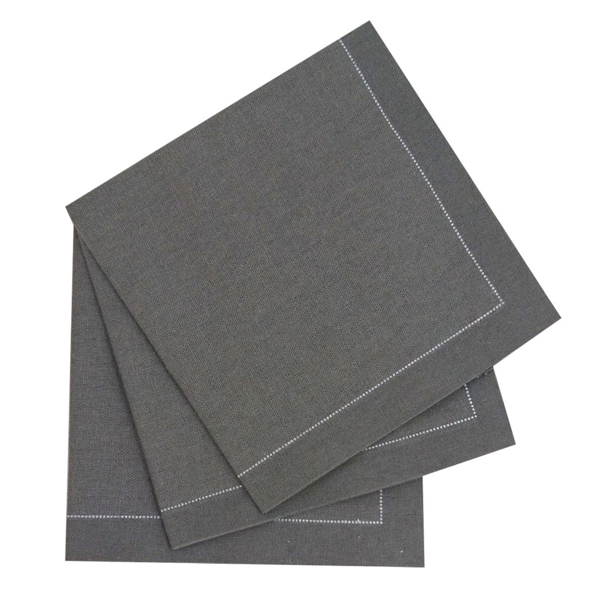 Picture of Packnwood 210SVCC20GY 7.9 x 7.9 in. Luxury Silver Cotton Cocktail Napkin, Grey