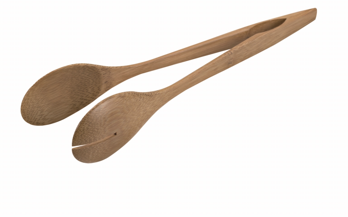 10 in. Bamboo Serving Tongs