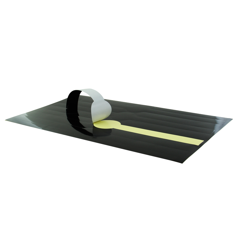 11.75 in. Overlap Labels, Black - 500 Piece
