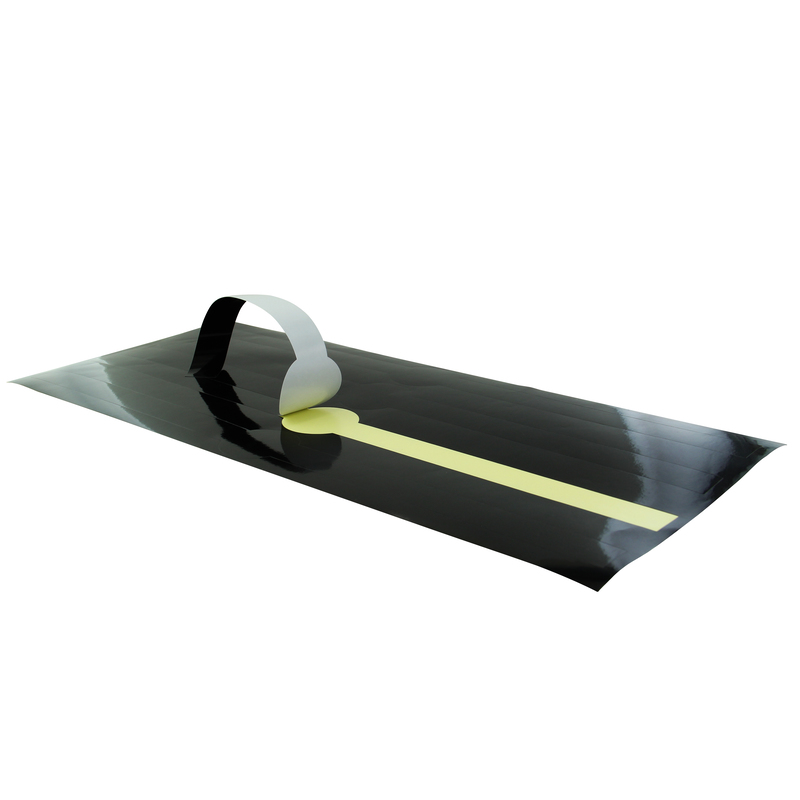 15.7 in. Overlap Labels, Black - 500 Piece