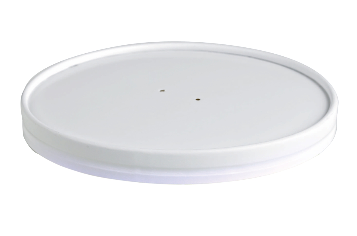 Picture of Packnwood 210LSOUP156W 5.9 in. Vented Paper Lid for 210 Piece Range - 360 Piece