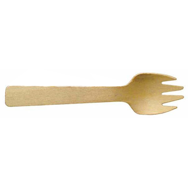 Picture of Packnwood 8NPMSPK 4.13 in. Wooden Mini Spork - 576 Piece