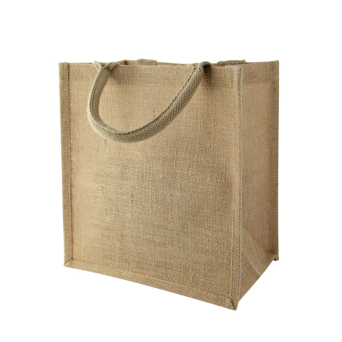 10.2 x 6.7 x 11 in. Carrier Jute Bag with Handle, Natural