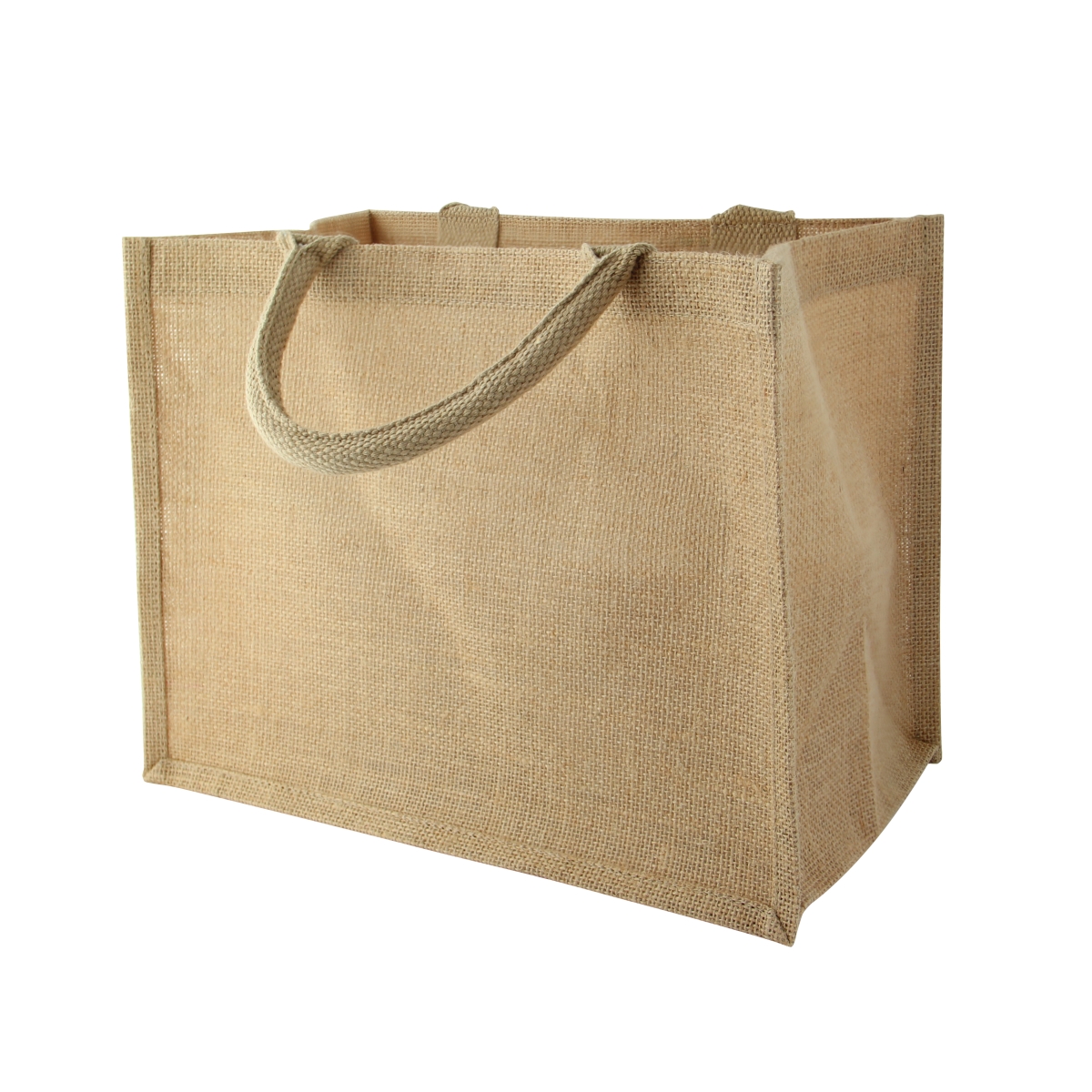 12.6 x 7.9 x 9.8 in. Carrier Jute Bag with Handle, Natural