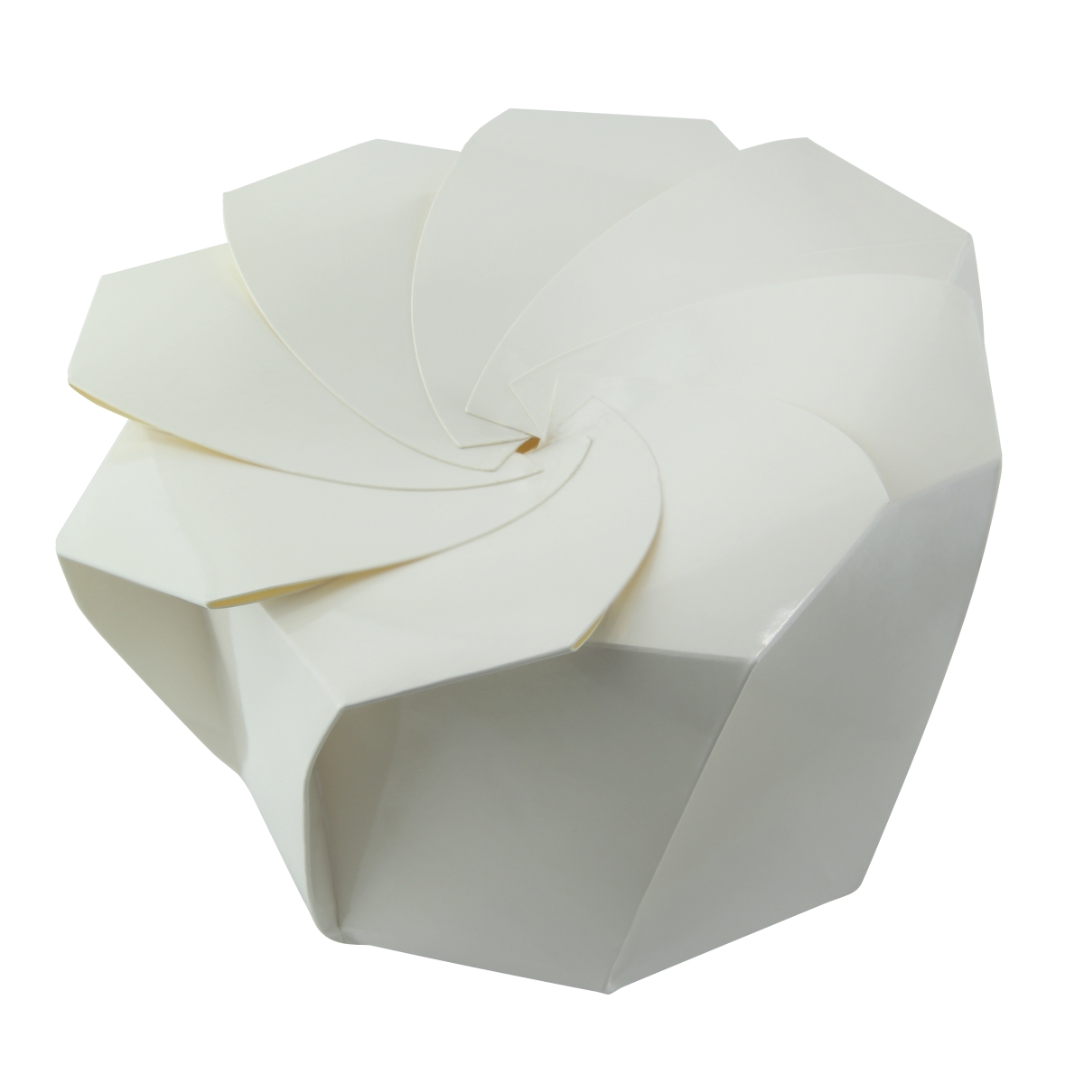 Picture of Packnwood 210GAMI750W 4.7 x 3.2 in. Kraft Paperboard Salad Cup with Origami Folding Lid, White