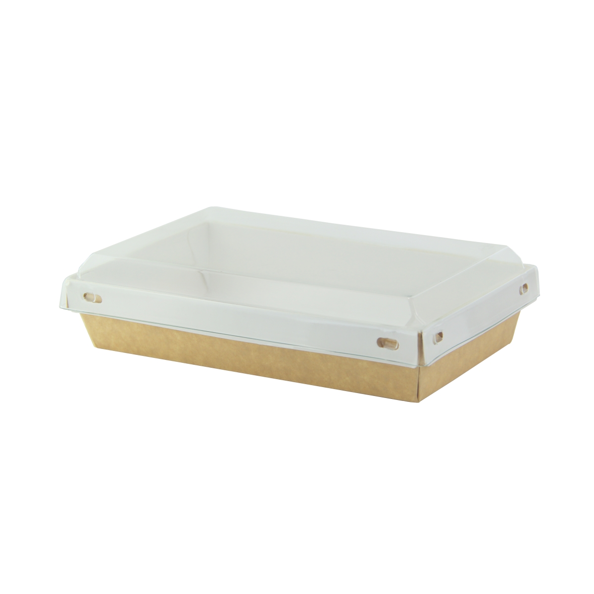 Picture of Packnwood 210KVIEW500 6.7 x 4.3 x 1.4 in. Laminated Box with Clear Pet Lid, Kraft