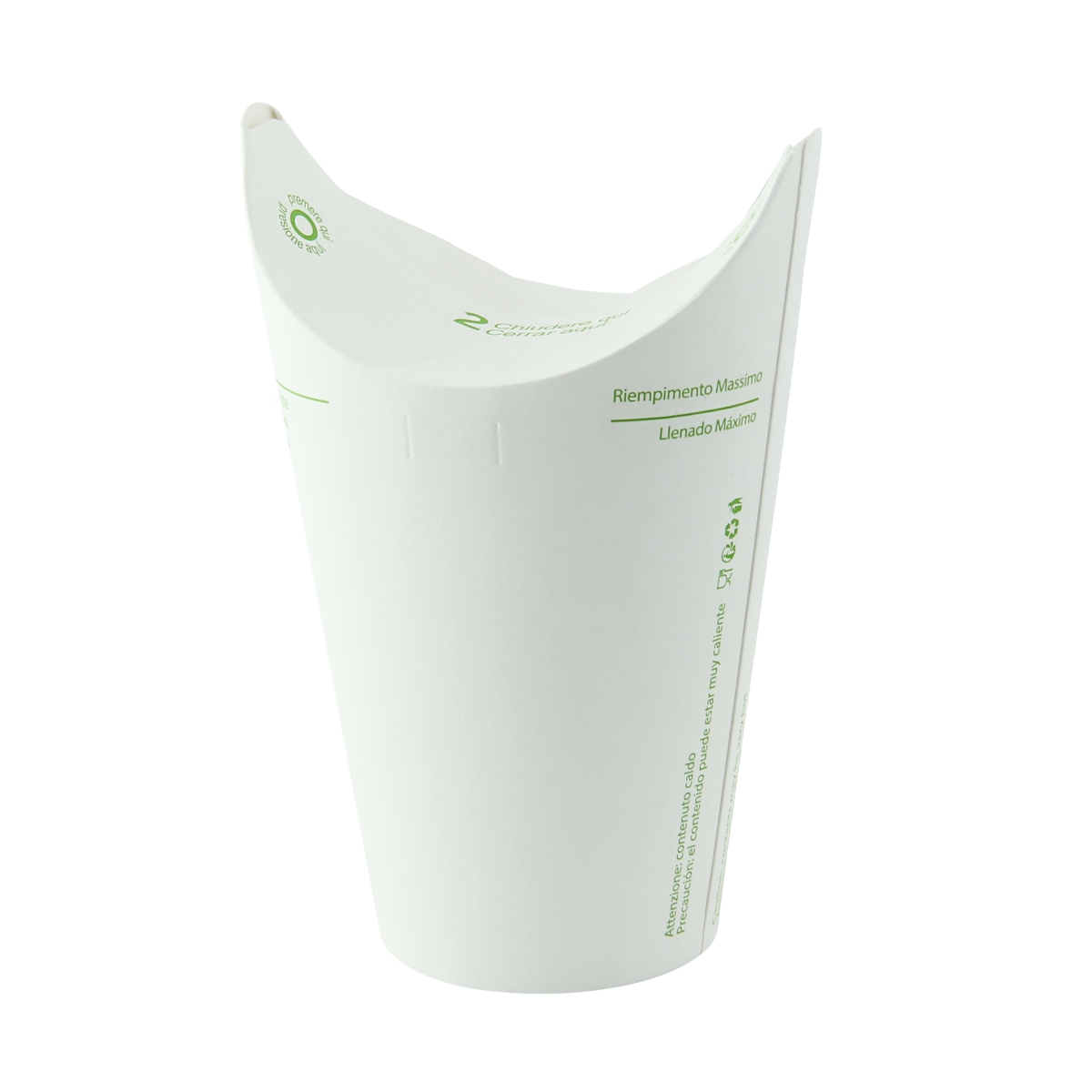 3.7 x 5.9 in. Single Wall Lid-Free Paper Cup, White