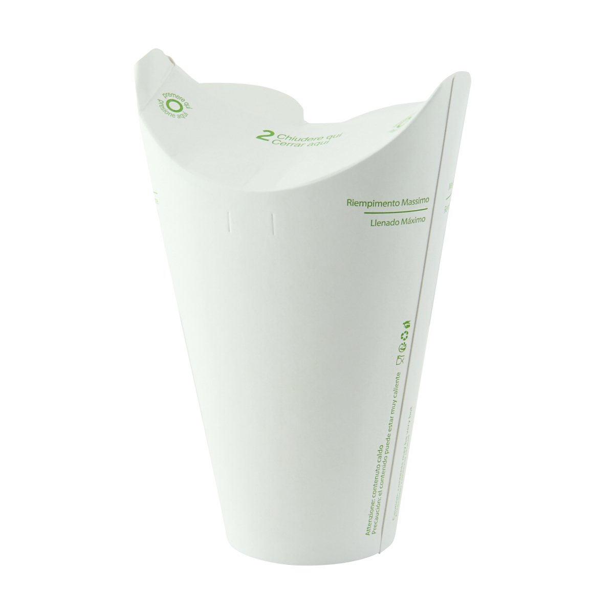 3.9 x 6.9 in. Single Wall Lid-Free Paper Cup, White