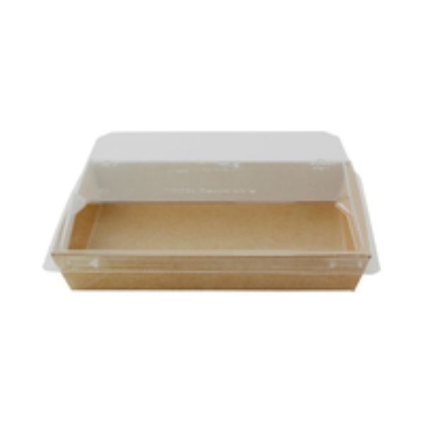 Picture of Packnwood 210SUPAP150K 5.9 x 4.1 in. 14 oz Sushi Box with PET Lid, Kraft - 300 Piece