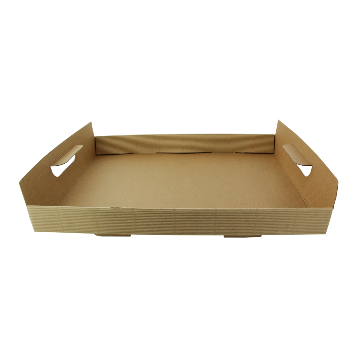 Picture of Packnwood 210PAPTRAY31 12 x 12 x 1.7 in. Kraft Paper Tray with Handles - 100 Piece