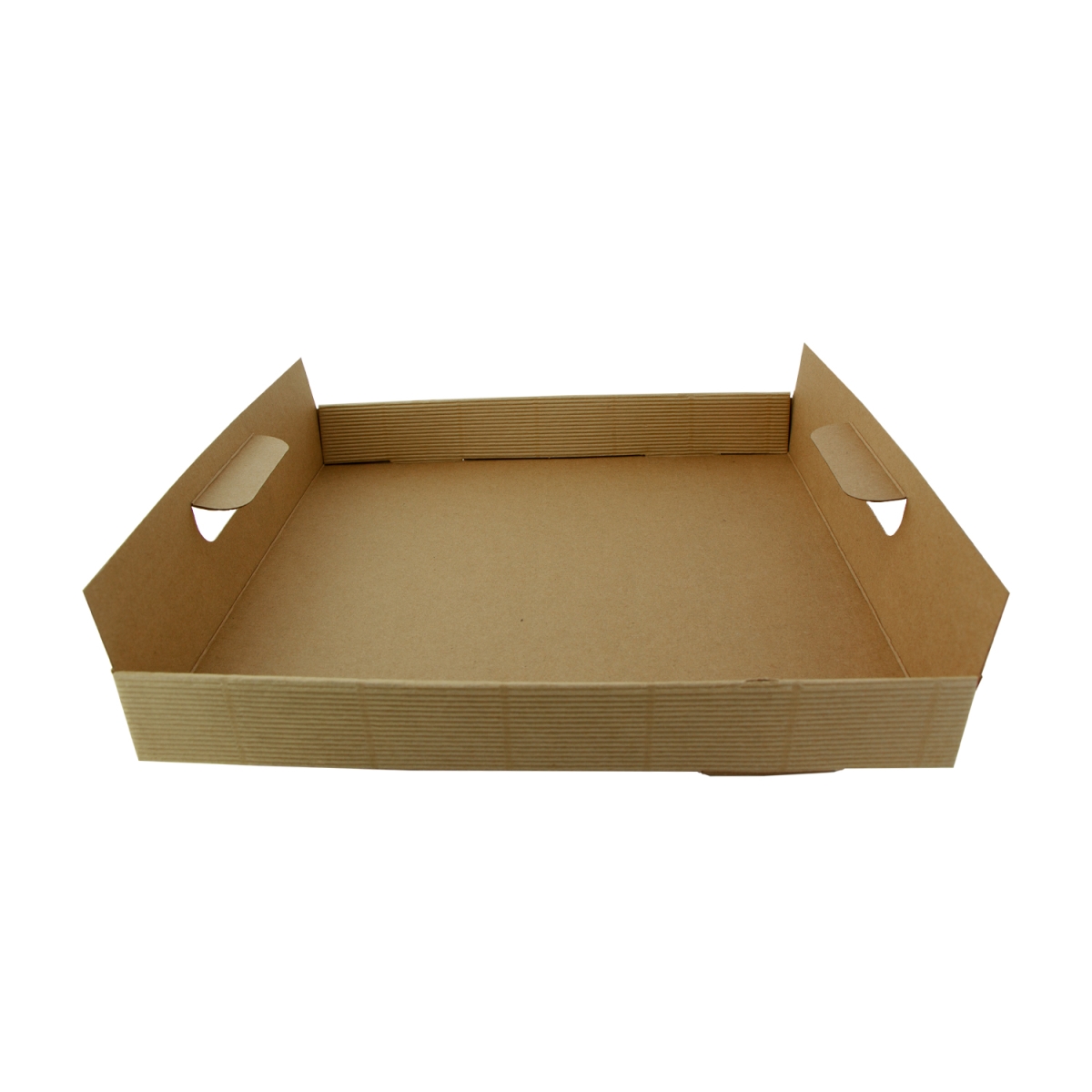 Picture of Packnwood 210PAPTRAY39 15 x 11 x 1.7 in. Kraft Paper Tray with Handles - 100 Piece