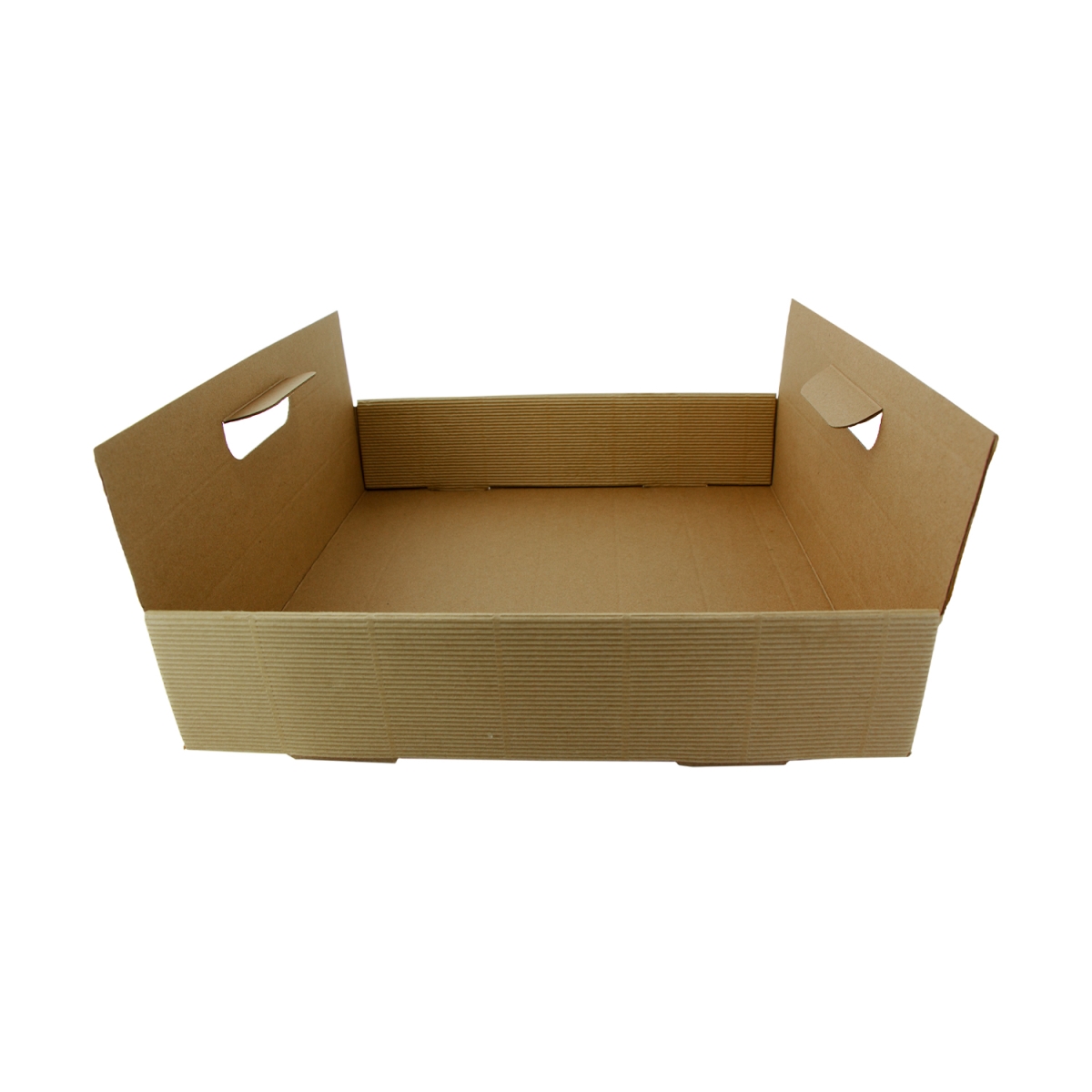 Picture of Packnwood 210PAPTRAY32H 13 x 13 x 3 in. Kraft Paper Tray with Handles - 100 Piece