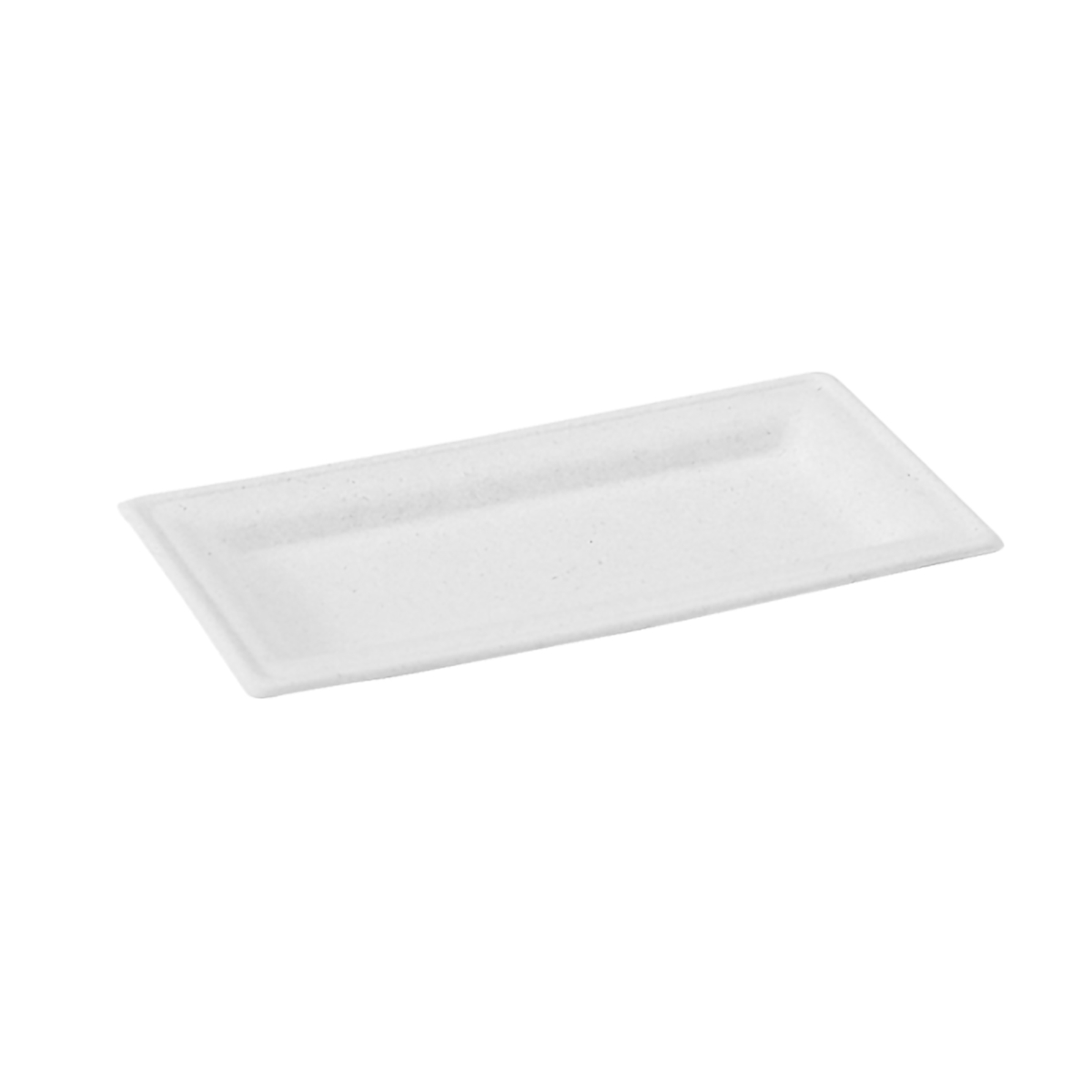 210APU1327 10 x 5 in. Rectangular White Sugarcane Plate