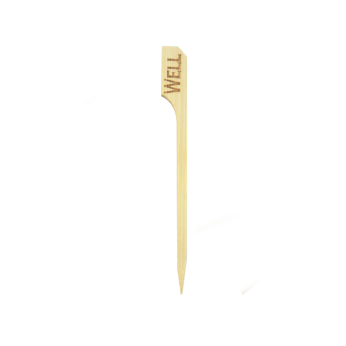 210BBWELL99 3.5 in. Bamboo Steak Markers Cooked Well Display Box