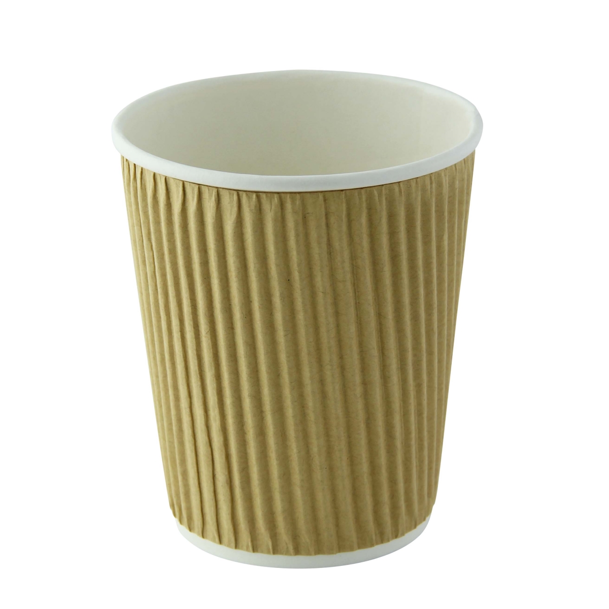 210GCRPLA8K 8 oz Compostable Rippled Kraft Cup