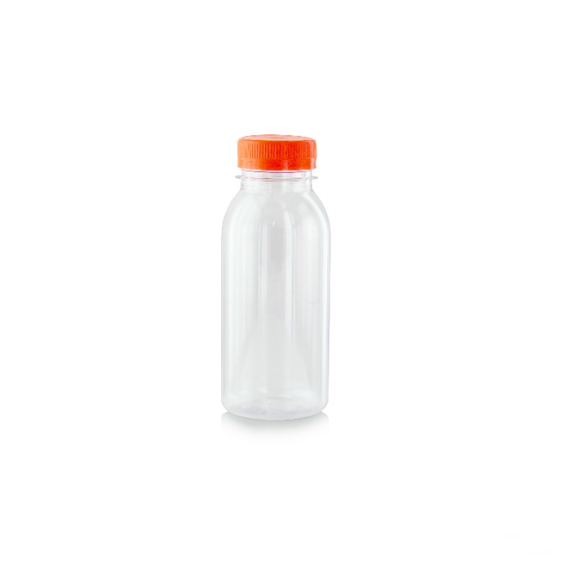 Picture of Packnwood 210BOUT252 7.8 oz Round PET Bottle with Cap&#44; Orange & Clear