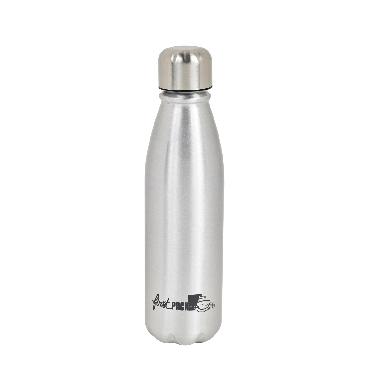 Picture of Packnwood 294IBOUTA500 17 oz Noxbottle Reusable Aluminium Water Bottle with PP & Metal Cap, Silver
