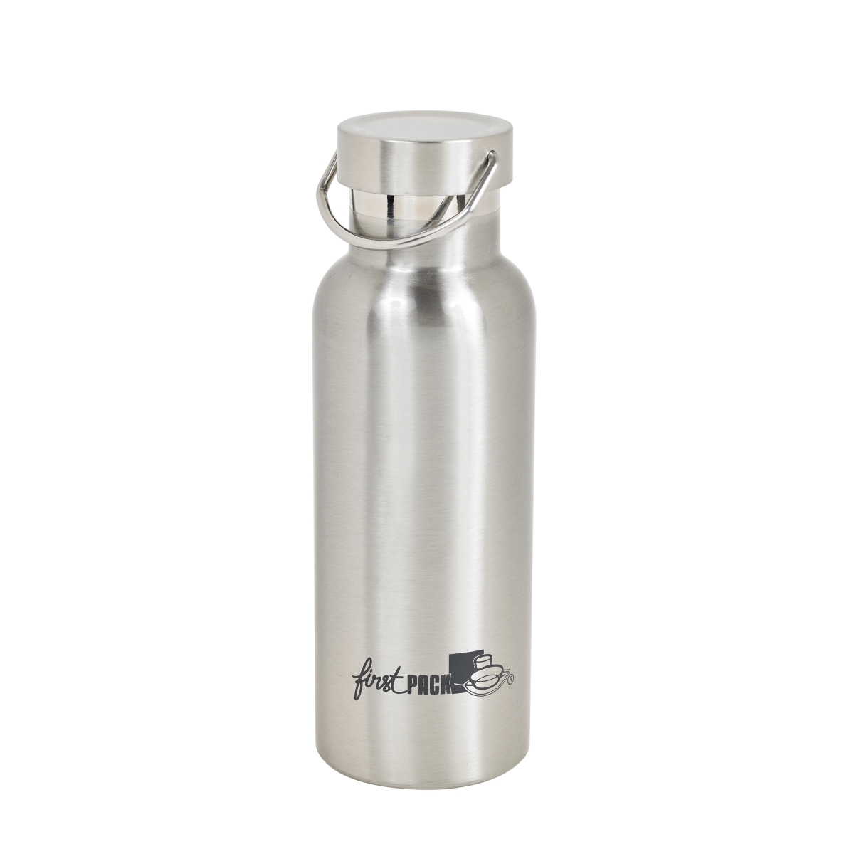 Picture of Packnwood 294IBOUTH502 17 oz Noxbottle Reusable Stainless Steel Double Wall Isothermal Water Bottle with Cap, Silver