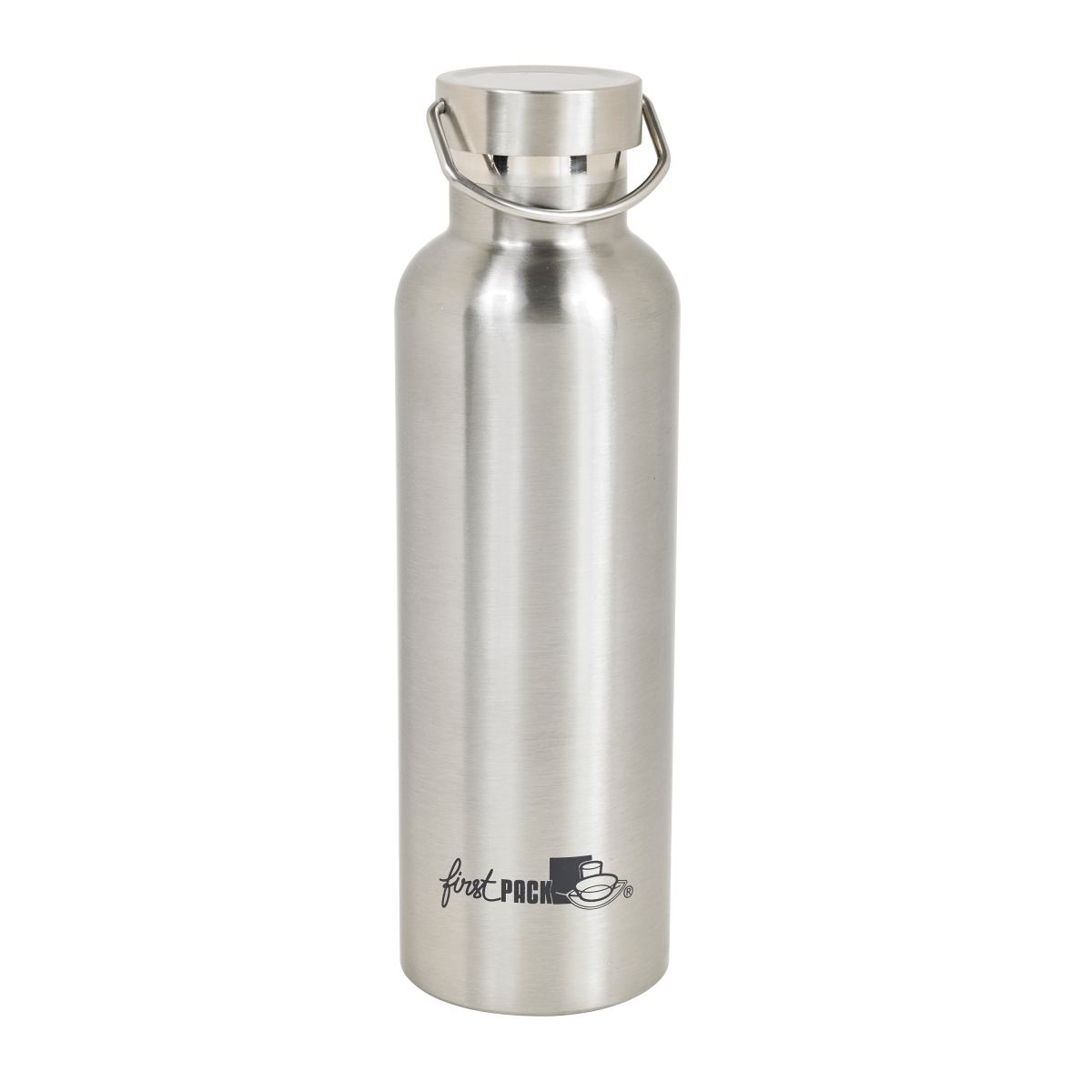 Picture of Packnwood 294IBOUTH752 25 oz Noxbottle Reusable Stainless Steel Double Wall Isothermal Water Bottle with Cap, Silver