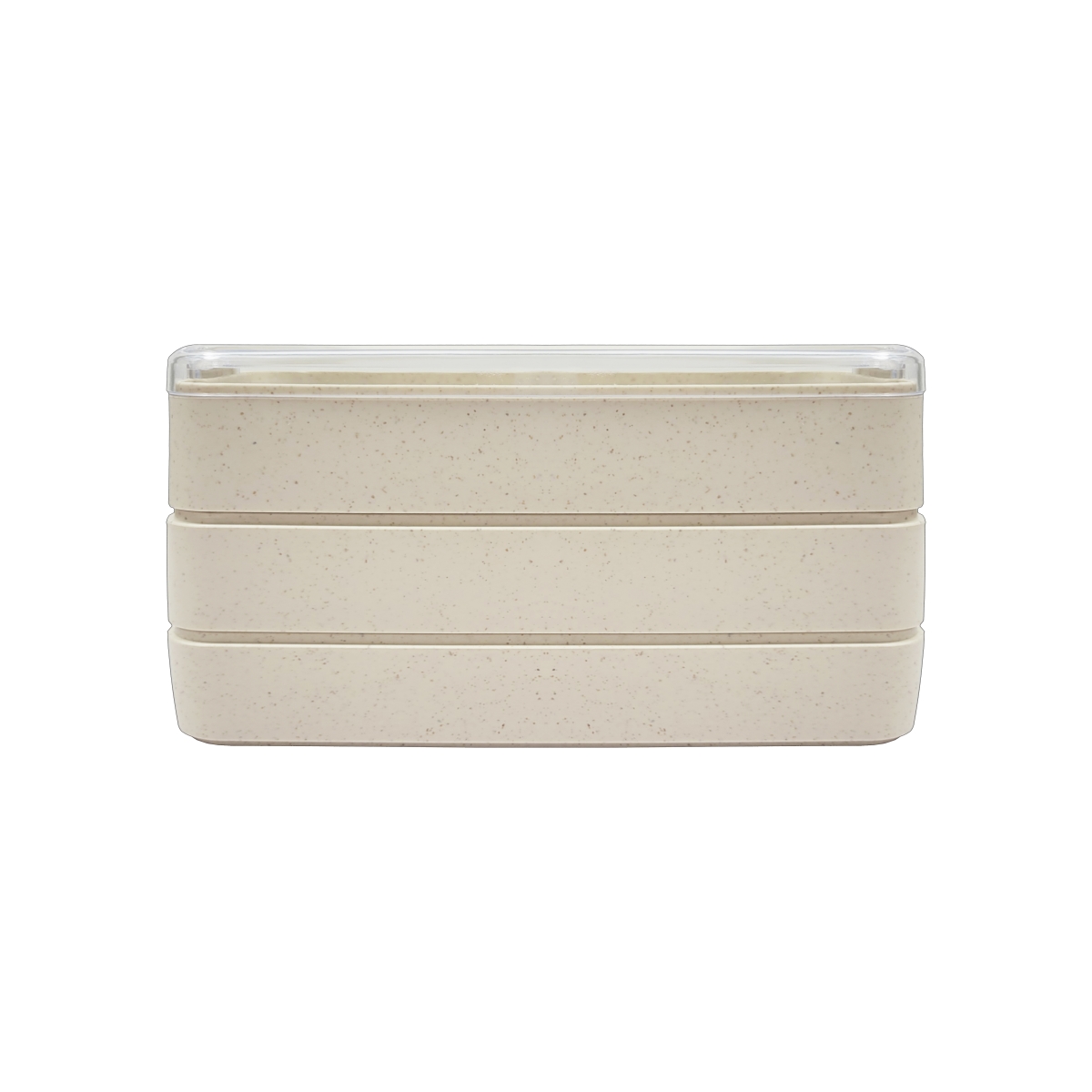 30 oz Huskly Reusable 3 Layer Bento Box with Husk Composite, Beige - 20 Piece