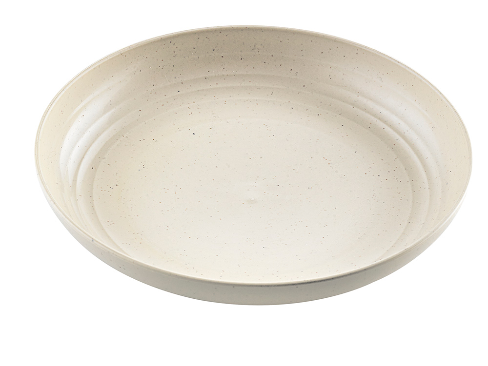 7.8 in. Huskly Reusable Plate with Husk Composite, Beige - 96 Piece
