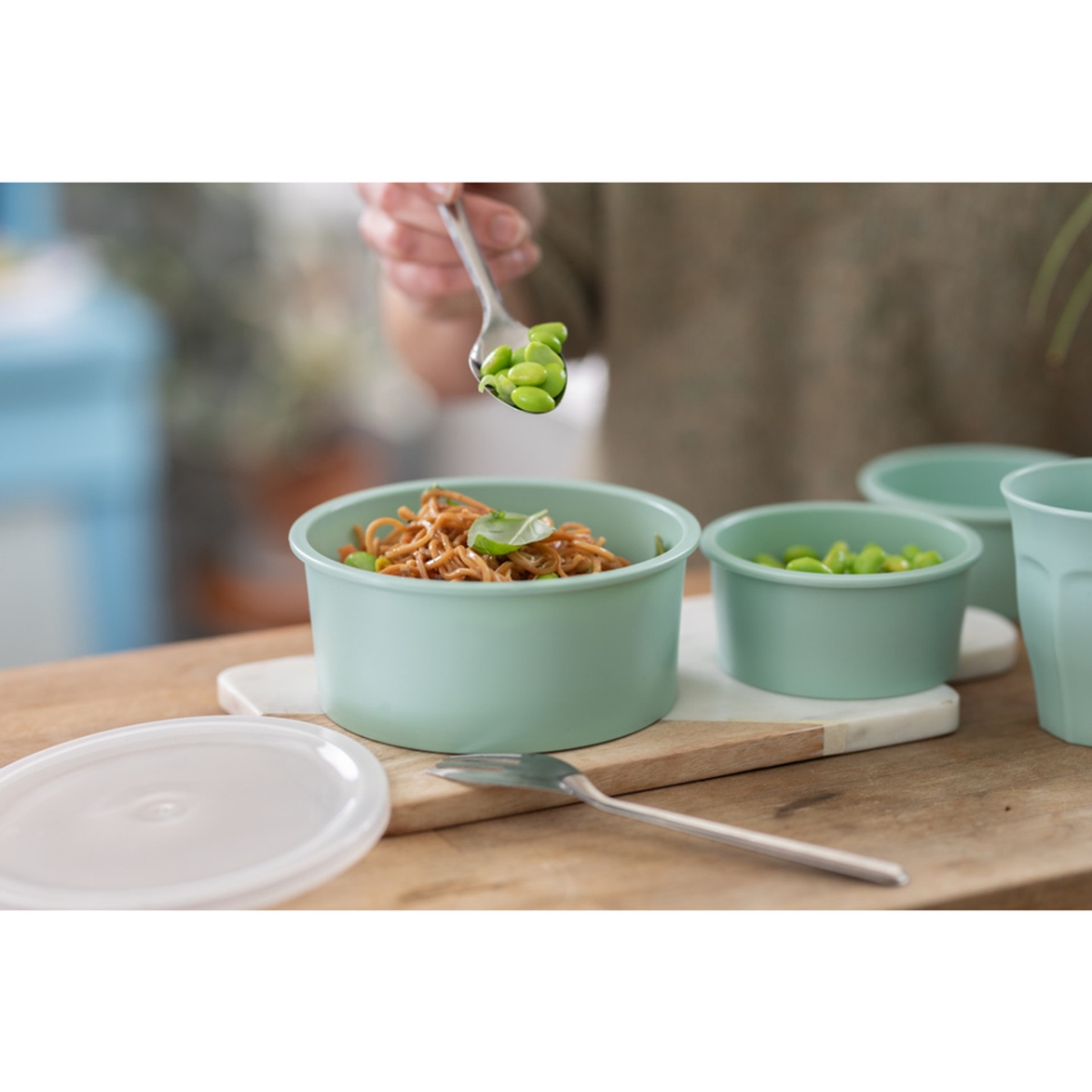 Picture of Packnwood 294RP750 25 oz Phoenix Reusable Recyled Bowl, Pale Green - 5.7 x 2.5 in. - 24 Piece
