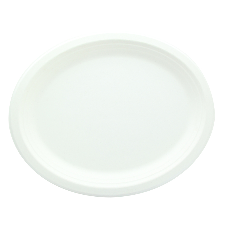 Picture of Packnwood 210APUO24F 12.2 x 9.4 in. Oval White Sugarcane Plate