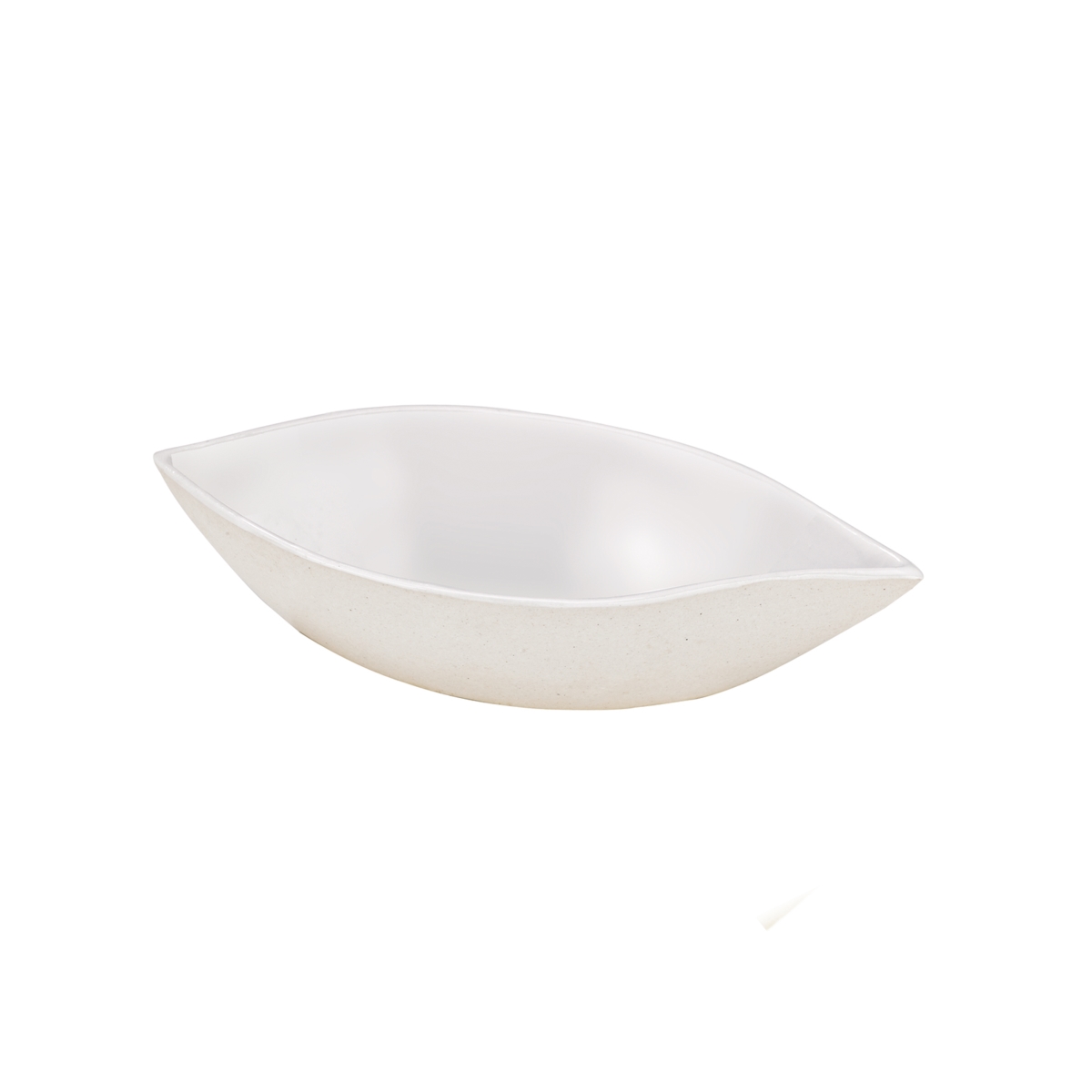 210MBWAVEF 4.3 x 2 x 1 in. Diamond Shaped White Sugarcane Sauce Dish - 1.5 oz