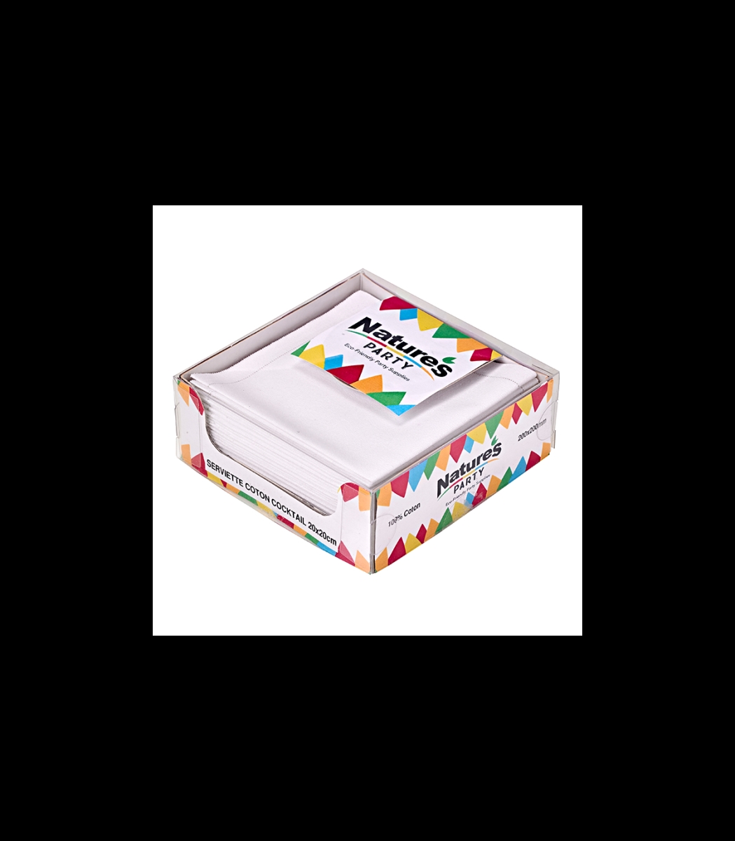 Picture of Packnwood 8NPSVC20WH 7.87 x 7.87 in. Cocktail Cotton Napkin, White - 480 Piece