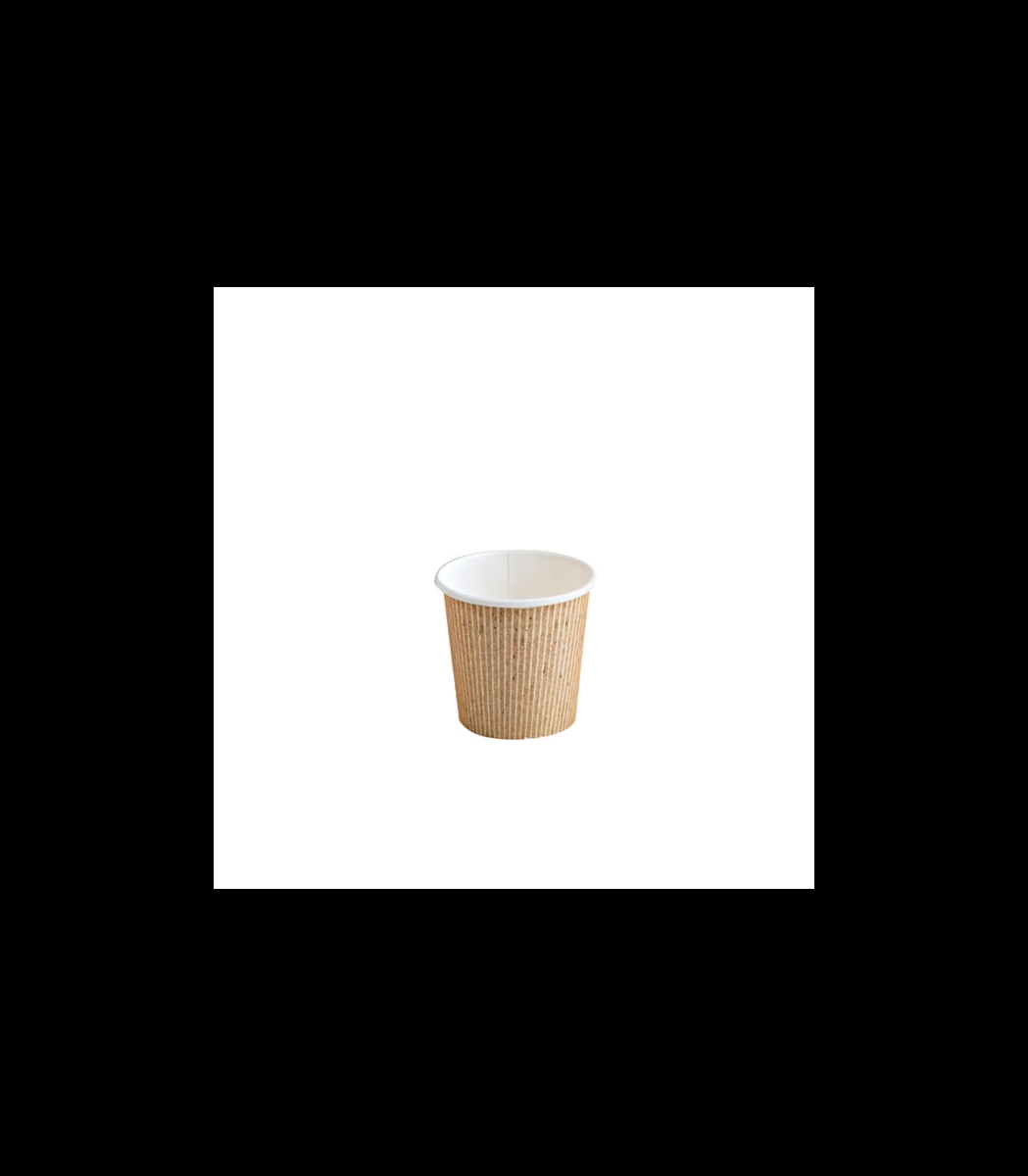 4 oz 2.4 x 2.36 in. Nature PLA Cardboard Cup - 500 Piece