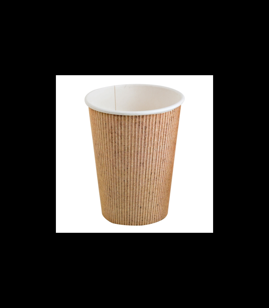12 oz 3.54 x 4.25 in. Nature PLA Cardboard Cup - 480 Piece