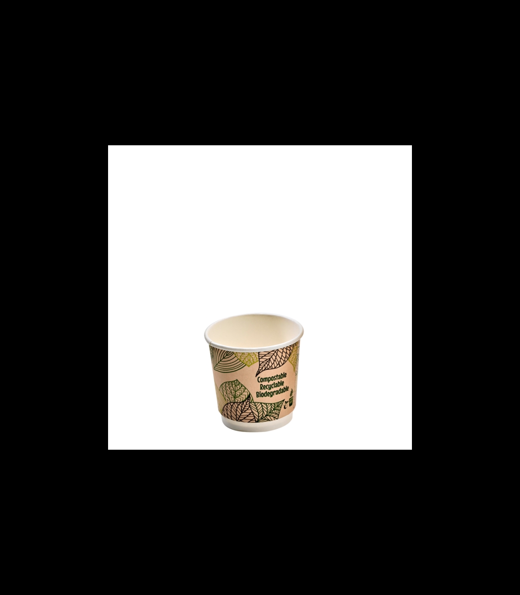 8NPGCDW121 12 oz 3.54 x 4.33 in. Double Walled PLA Cardboard Cup - 300 Piece
