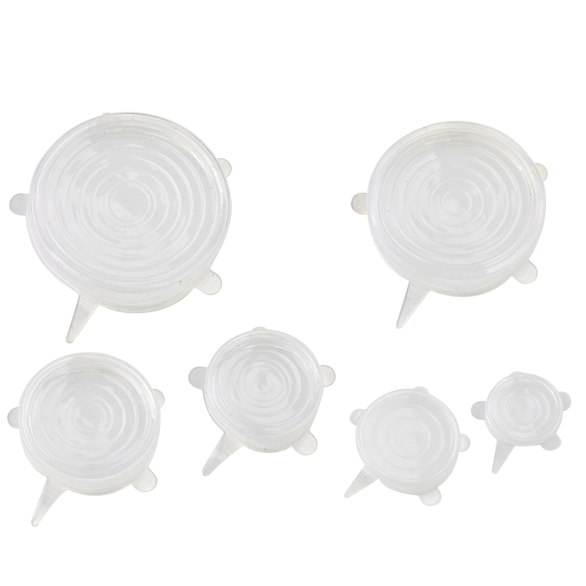 7.7 in. Reusable Silicone Lids - Set of 6 - 10 Piece