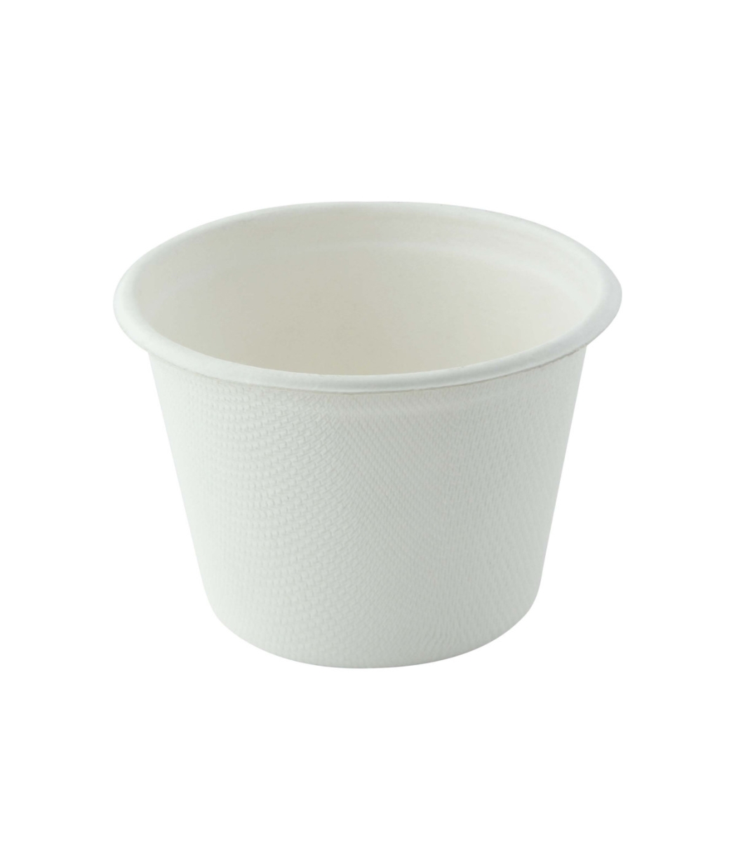210GPU140F 4.7 oz 2.9 in. White Mini Sugarcane Cup with No Added PFAS - 1000 Piece