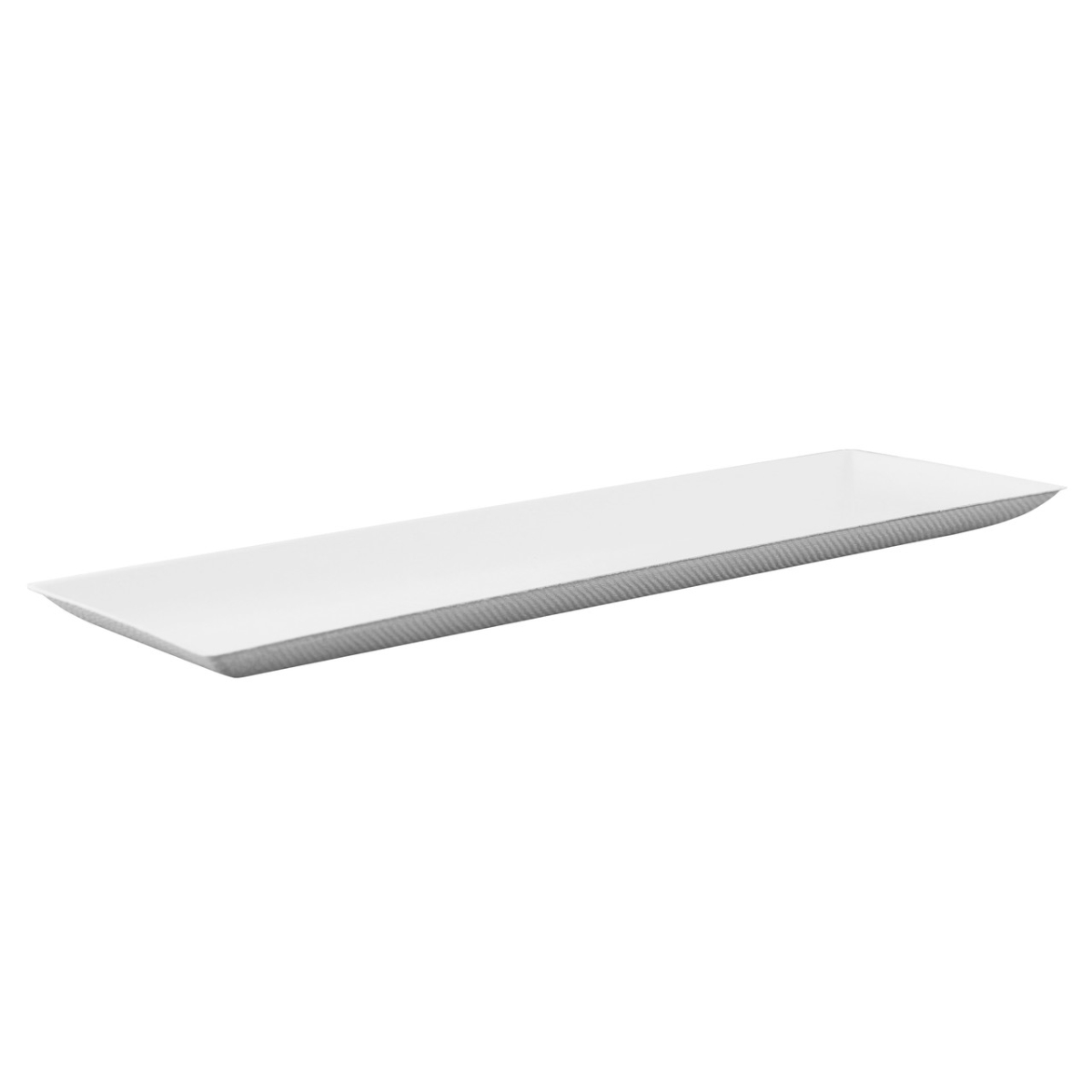 210BCHIC279F 3.5 x 10.6 in. Bio-N-Chic Rectangular Sugarcane Plate with No Added PFAS - 100 Piece