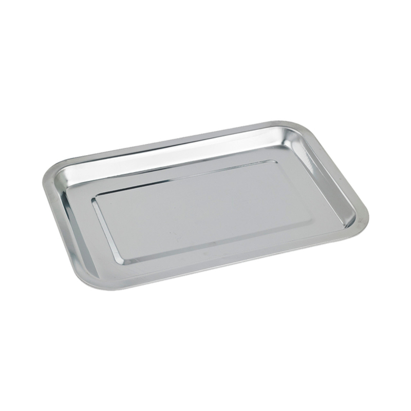 Picture of Packnwood 294IPL3222 12.6 x 8.66 x 0.78 in. Noxtray Reusable Stainless Steel Tray - 25 Piece