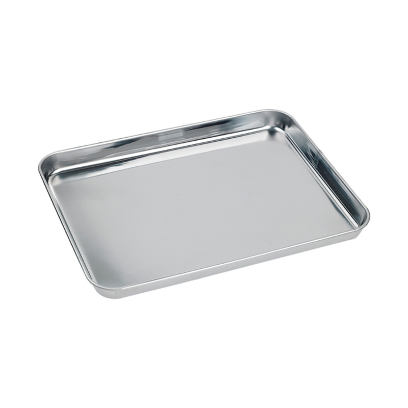 Picture of Packnwood 294IPL3124B 12.2 x 9.44 x 0.78 in. Noxtray Reusable Stainless Steel Tray - 10 Piece