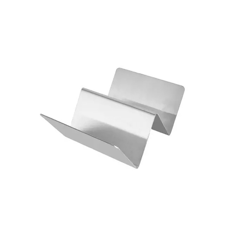 Picture of Packnwood 294ITAC2 5.11 x 3.93 x 1.96 in. Reusable Stainless Steel Holder for 2 Tacos - 6 Piece