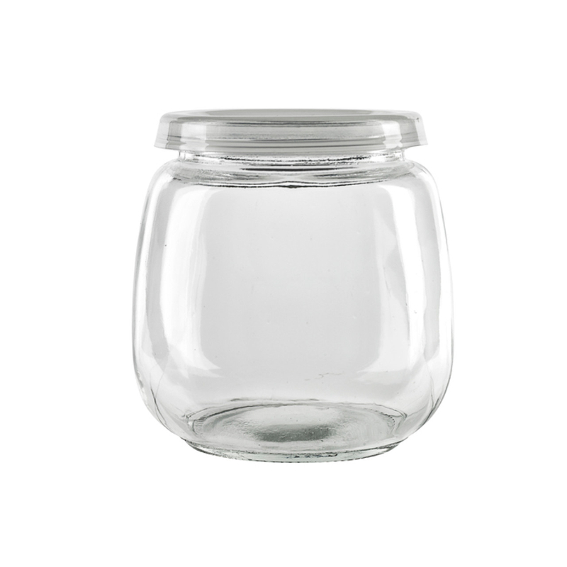 Picture of Packnwood 294VYOD300 2.67 Dia. x 3.26 x 3.42 in. 10 oz Spheric Reusable Pudding Jar with Plastic cap - 60 Piece