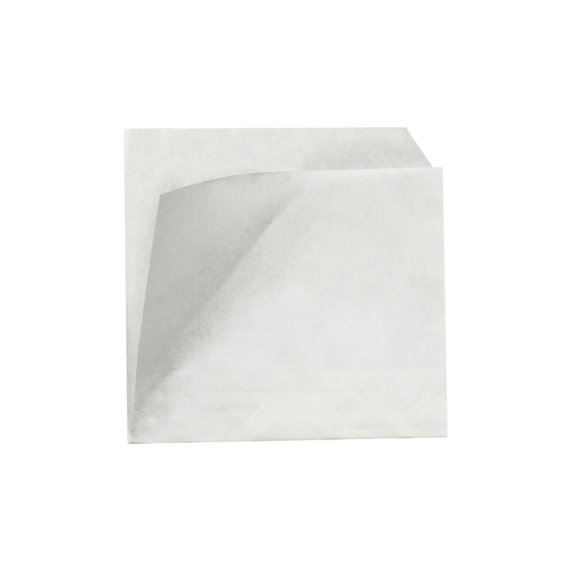 210PAPOW11G 4.3 x 4.3 in. Opens 2 Sides Greaseproof Kraft Bag, White - 1000 Piece