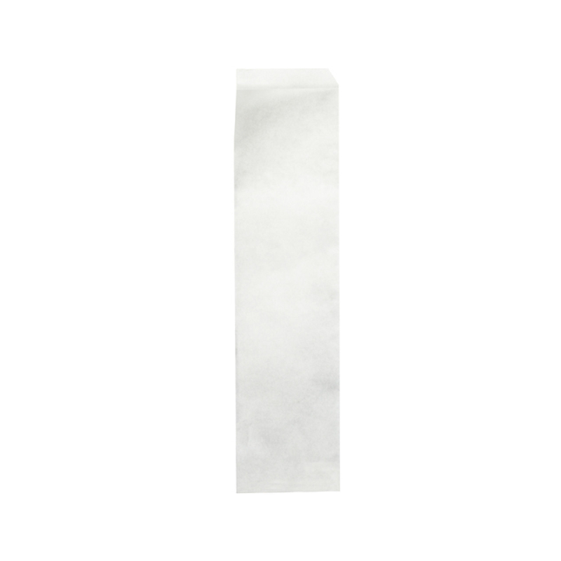 210PAPOW34G 13.4 x 3.3 in. Opens 2 Sides Greaseproof Kraft Bag, White - 1000 Piece