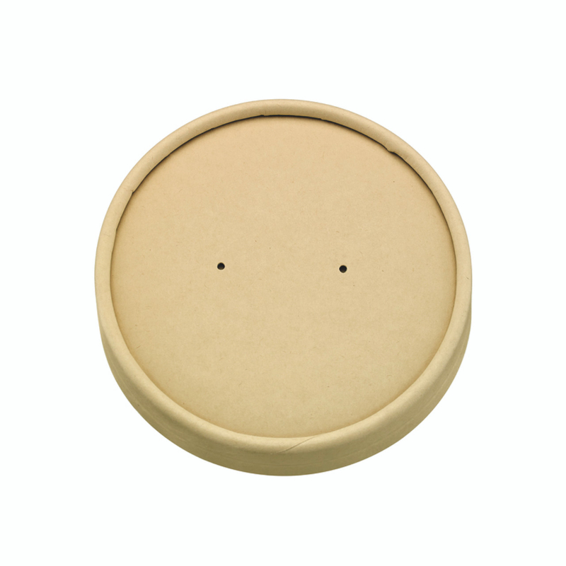Picture of Packnwood 210LSOUPW150K 5.9 Dia. x 0.6 in. Kraft Paper Lid No Plastic for Buckaty - 360 Piece
