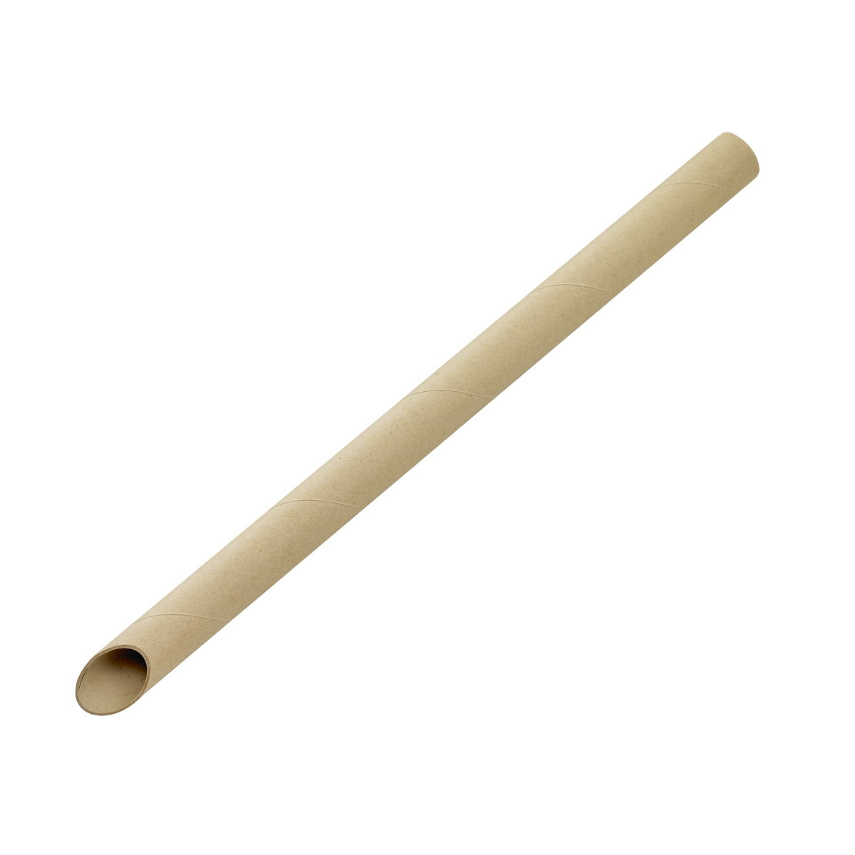 210CHS212K 0.5 x 7.9 in. Beveled Straw for Bubble Tea, Kraft - 3000 Piece