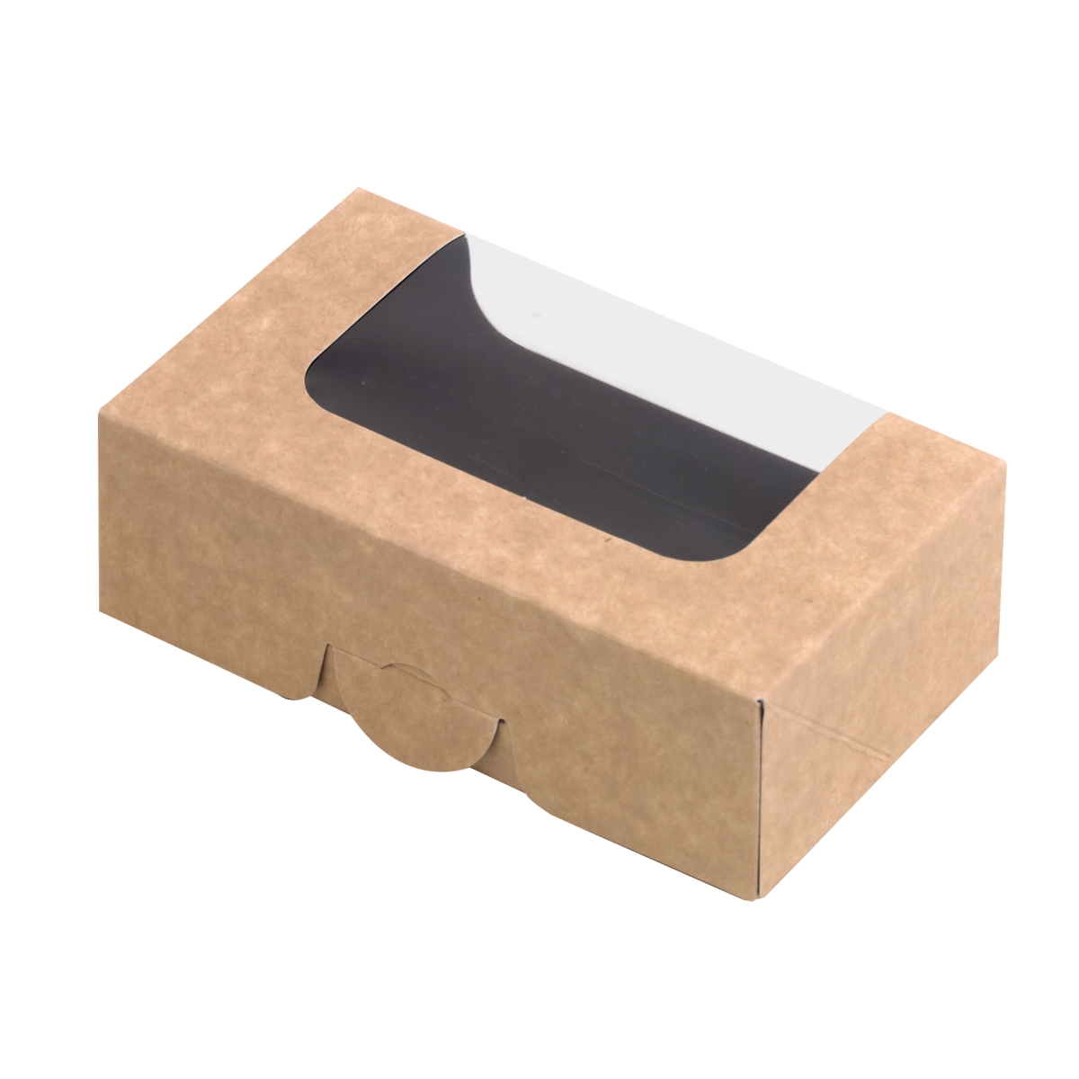 Sushi Box with Window - Kraft - 4.7 x 2.8 x 1.6 in. - 400 Pieces - Eco-Friendly