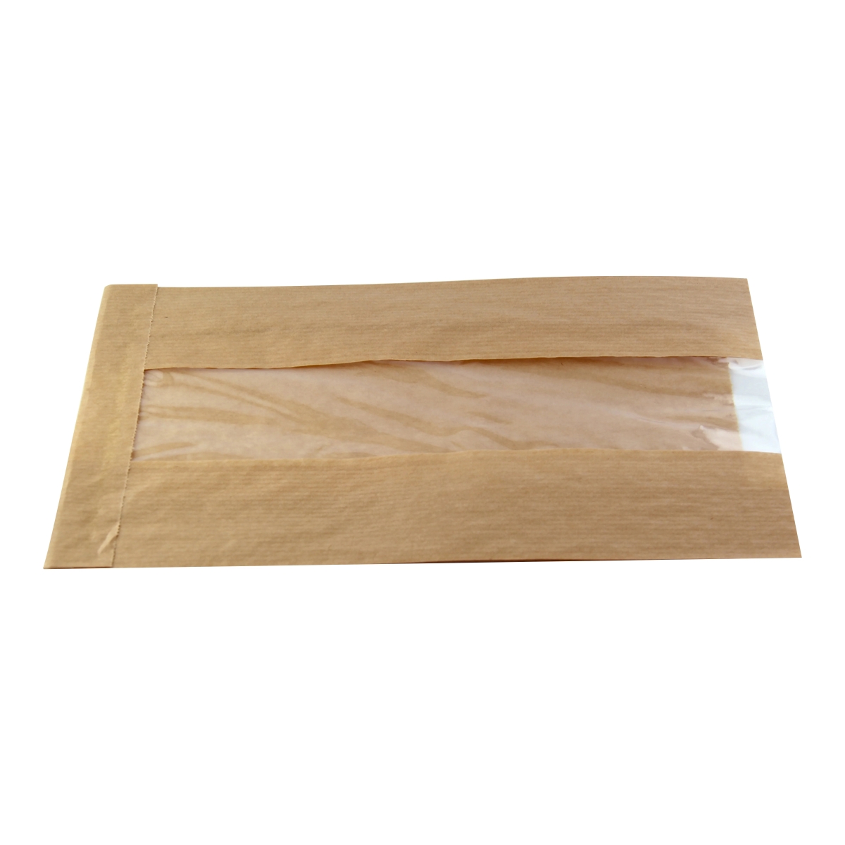 Picture of Packnwood 210SVIS1717 6.7 x 6.7 x 1.8 in. Kraft Bag with Window, Brown - 1000 Piece