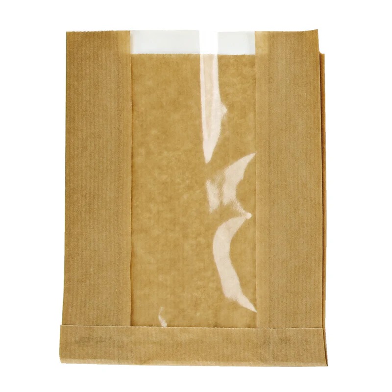 Picture of Packnwood 210SVIS3622 14.2 x 8.7 x 3.9 in. Kraft Bag with Window, Brown - 500 Piece