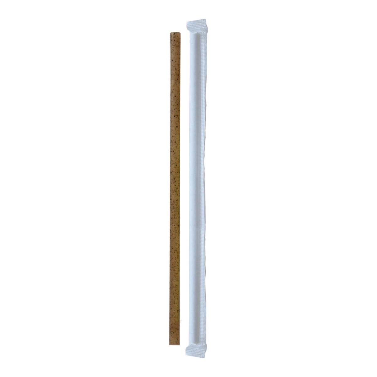 Picture of Packnwood 210CHCO19JW 0.2 x 7.75 in. Compostable Wrapped Coffee Ground Jumbo Straw - 2000 Piece