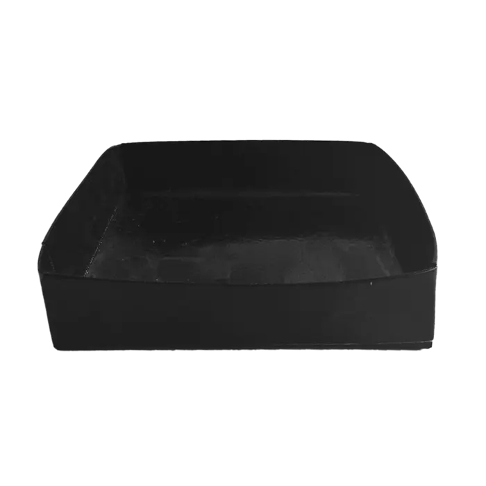294SILPLAT279 11 x 11 x 0.5 in. BBQ Solid Basket with Edge, Black - 2 Piece